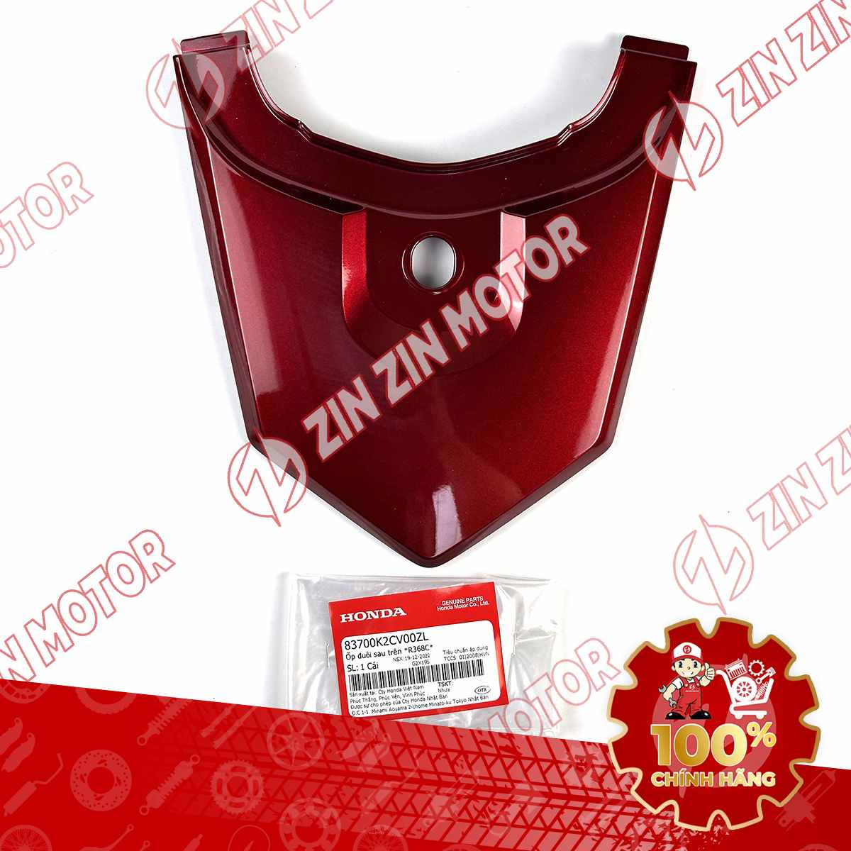 MU RÙA, NẮP ỐP ĐUÔI SAU VISION 2021 2022 2023 2024 2025 2026 ĐỎ ĐẬM *R368C* 83700K2CV00ZL CHÍNH HÃNG