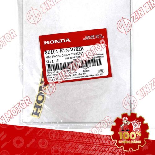 Alternative view of TEM CHỮ HONDA, TEM MẶT NẠ SH MODE 2020 - 2024 , SH 125/160i 2026 65MM MÀU TRẮNG 86101K1NV70ZA CHÍNH HÃNG