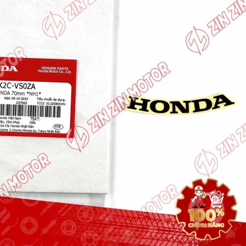 TEM MẶT NẠ VISION 2024 CHỮ HONDA 70MM ĐEN 86101K2CVS0ZA CHÍNH HÃNG