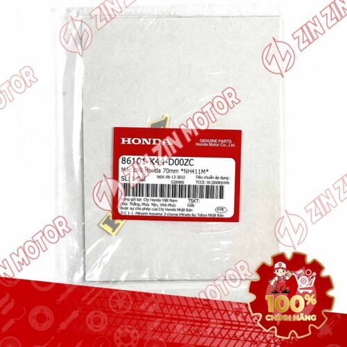 Alternative view of TEM MẶT NẠ VISION 2021 2022 2023 2024 2025 2026 CHỮ HONDA 70MM BẠC 86101K44D00ZC CHÍNH HÃNG