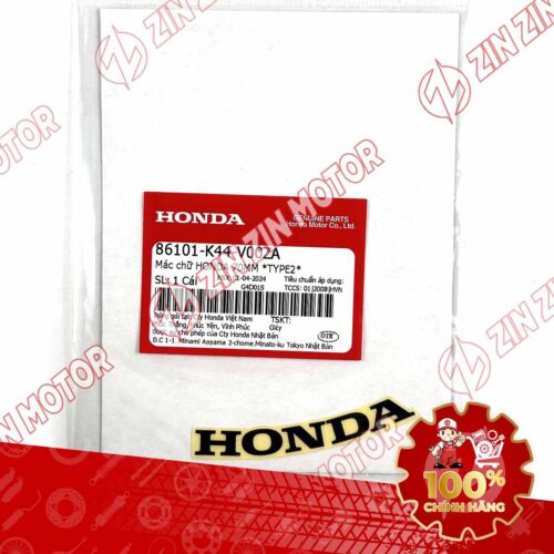 Alternative view of TEM MẶT NẠ VISION 2014 2015 2016 2017 2018 2019 2020 CHỮ HONDA 70MM ĐEN 86101K44V00ZA CHÍNH HÃNG