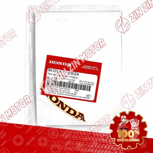 Alternative view of TEM MẶT NẠ VISION 2021 2022 2023 2024 2025 2026 CHỮ HONDA 70MM ĐỎ 86101K44V30ZA CHÍNH HÃNG