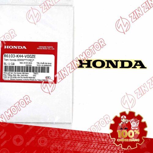 TEM CÁNH YẾM VISION 2014 2015 2016 2017 2018 2019 2020 CHỮ HONDA 85MM ĐEN 86103K44V00ZE CHÍNH HÃNG