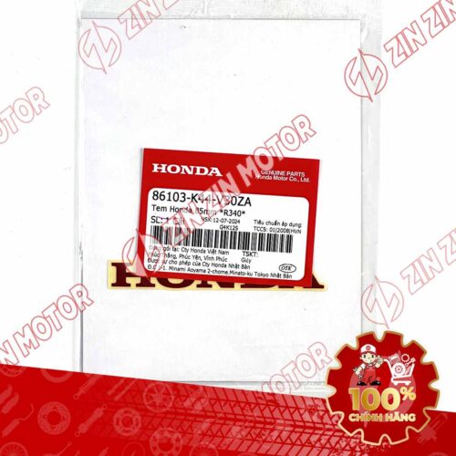 Alternative view of TEM CÁNH YẾM VISION 2014 2015 2016 2017 2018 2019 2020 CHỮ HONDA 85MM ĐỎ 86103K44V30ZA CHÍNH HÃNG