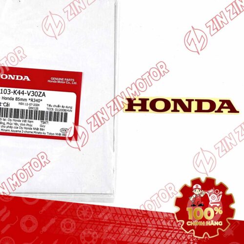 TEM CÁNH YẾM VISION 2014 2015 2016 2017 2018 2019 2020 CHỮ HONDA 85MM ĐỎ 86103K44V30ZA CHÍNH HÃNG