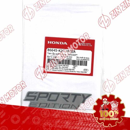 Alternative view of TEM CÁNH YẾM VISION 2021 2022 2023 2024 CHỮ SPORTY EDITION ĐEN 86645K2CVF0ZA CHÍNH HÃNG