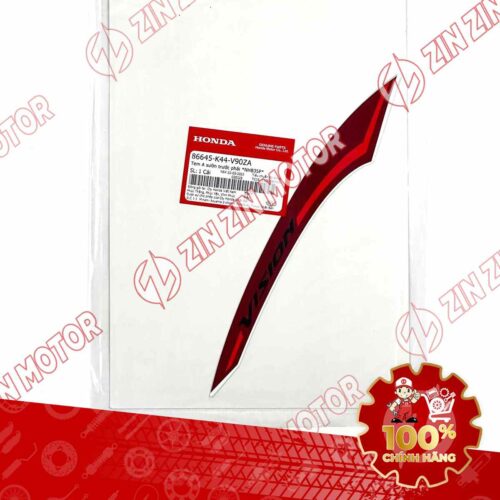 Alternative view of TEM CÁNH YẾM VISION 2018 2019 2020 PHẢI ĐỎ - MIẾNG TRÊN (BẢN TRẮNG SMARTKEY) 86645K44V90ZA CHÍNH HÃNG