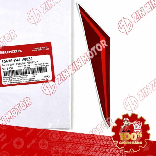 TEM CÁNH YẾM VISION 2018 2019 2020 TRÁI ĐỎ - MIẾNG DƯỚI (BẢN TRẮNG SMARTKEY) 86648K44V90ZA CHÍNH HÃNG