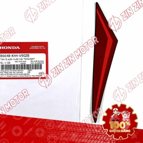 TEM CÁNH YẾM VISION 2018 2019 2020 TRÁI ĐỎ - MIẾNG DƯỚI (BẢN ĐEN NHÁM SMARTKEY) 86648K44V90ZB CHÍNH HÃNG