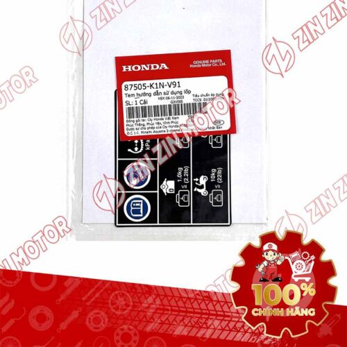 Alternative view of TEM THÔNG SỐ LỐP, TẢI TRỌNG XE SH MODE 2024 ĐỜI 2024 87505K1NV91 CHÍNH HÃNG
