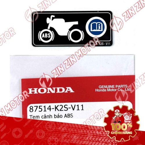 TEM THÔNG TIN ABS XE SH MODE 2024 ĐỜI 2024 87514K2SV11 CHÍNH HÃNG
