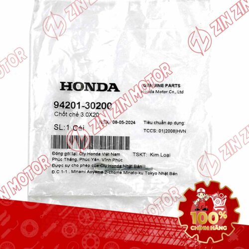 Alternative view of CHỐT CHẺ CHỐNG ĐỨNG VISION 2014 - 2024 2026 , AIR BLADE , LEAD 125, SH, SH MODE, VARIO, CLICK 160 10MM 3,0X20MM 9420130200 CHÍNH HÃNG