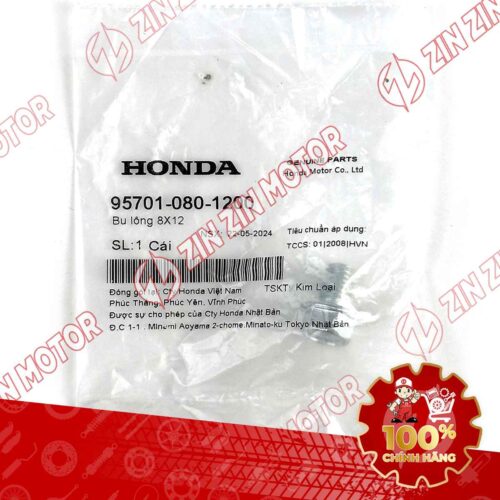 Alternative view of ỐC XẢ NHỚT LÁP VISION 2021 2022 2023 2024 2026 8X12MM LEAD 110, SH MODE ; ỐC, BU LÔNG 8X12MM BẮT GIÁ BẮT ỐNG XẢ, PÁT PÔ WAVE RSX 2019 2020 2021 2022 2023 , WAVE ALPHA 2017 - 2023 2024 - 2025, WAVE BLADE 110 957010801200 CHÍNH HÃNG