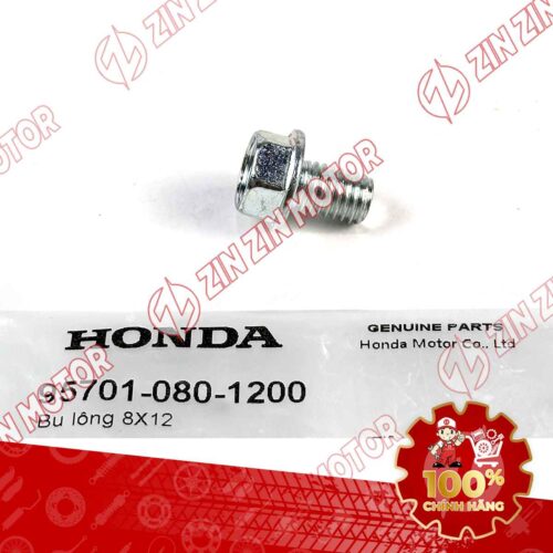 ỐC XẢ NHỚT LÁP VISION 2021 2022 2023 2024 2026 8X12MM LEAD 110, SH MODE ; ỐC, BU LÔNG 8X12MM BẮT GIÁ BẮT ỐNG XẢ, PÁT PÔ WAVE RSX 2019 2020 2021 2022 2023 , WAVE ALPHA 2017 - 2023 2024 - 2025, WAVE BLADE 110 957010801200 CHÍNH HÃNG