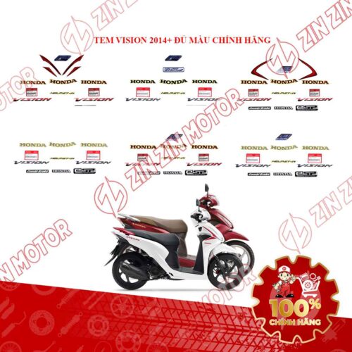 BỘ TEM XE VISION 2014 2015 2016 2017 2018 2019 2020 CHÍNH HÃNG