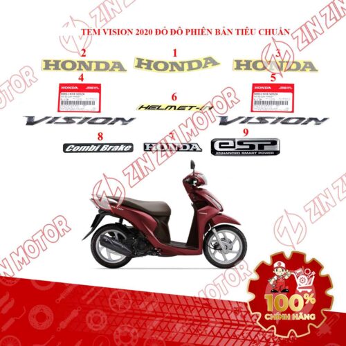 Alternative view of BỘ TEM XE VISION 2014 2015 2016 2017 2018 2019 2020 CHÍNH HÃNG