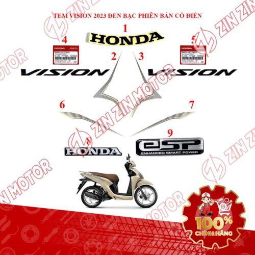 Alternative view of BỘ TEM XE VISION 2021 2022 2023 2024 2025 CHÍNH HÃNG