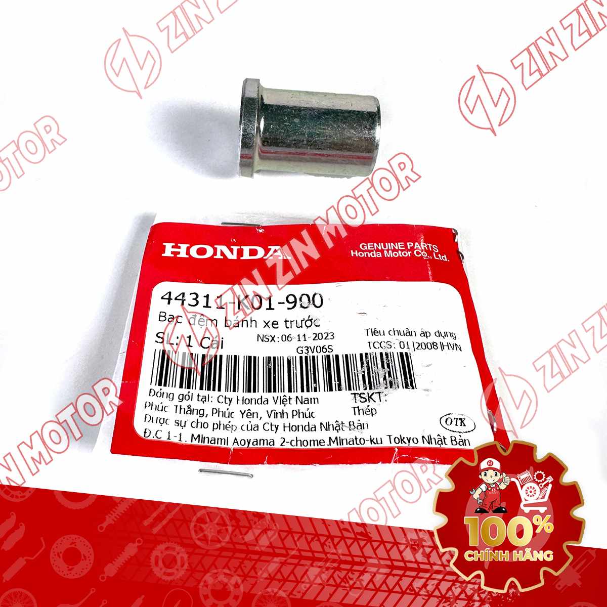 BẠC ĐỆM, CỤC CANH BÁNH TRƯỚC SH 2018-2026 44311K01900 CHÍNH HÃNG