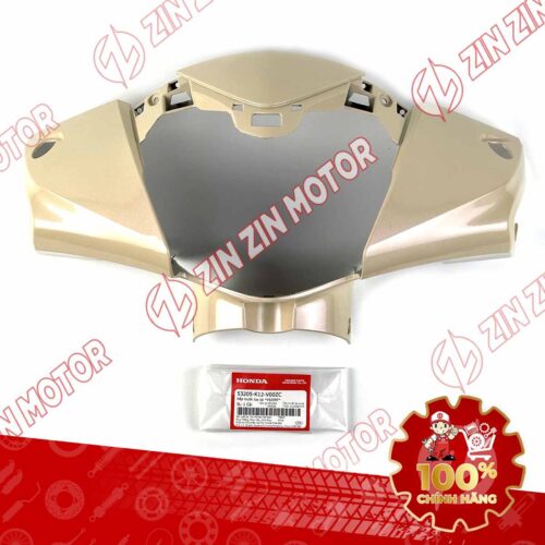 NẮP TRƯỚC TAY LÁI, ỐP ĐẦU LEAD 125 2017 2018 2019 MÀU VÀNG KEM 53205K12V00ZC CHÍNH HÃNG