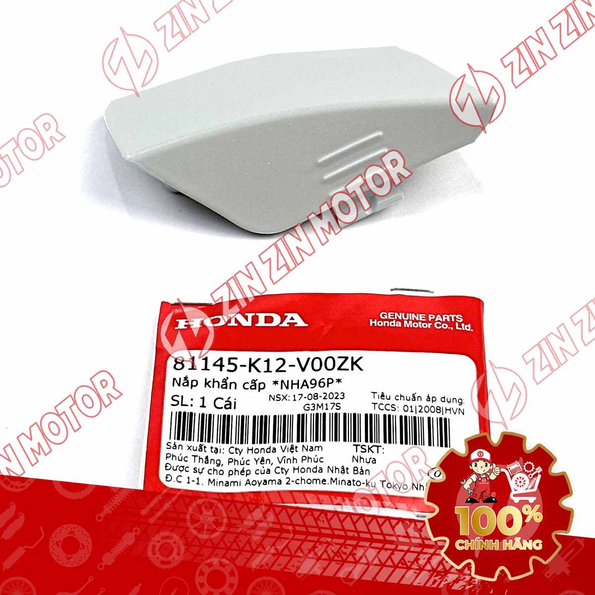 NẮP KHẨN CẤP LEAD 125 2017 2018 2019 MÀU TRẮNG *NHA96P* 81145K12V00ZK CHÍNH HÃNG