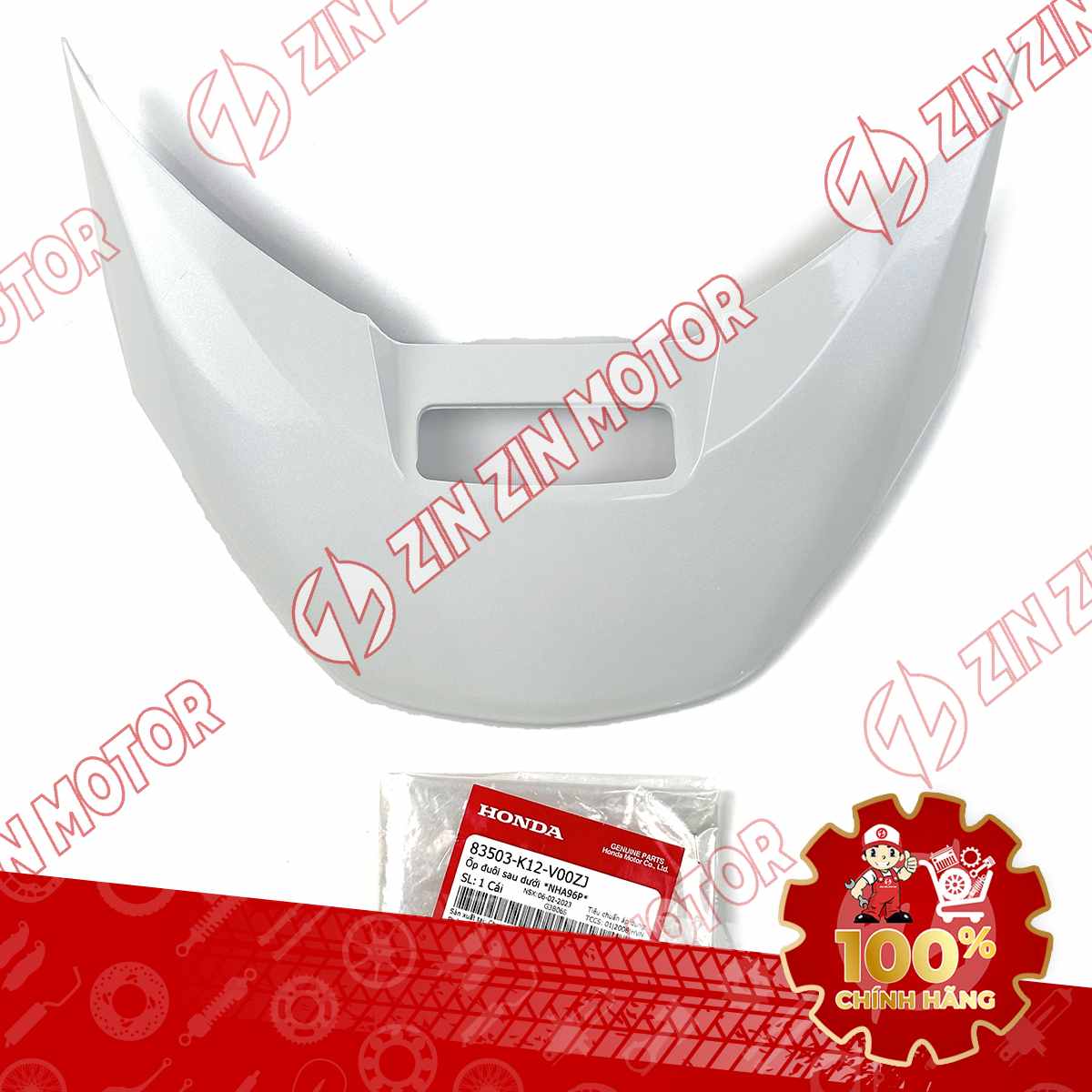 MU RÙA, ỐP DUÔI SAU LEAD 125 2017 2018 2019 (MIẾNG DƯỚI) MÀU TRẮNG *NHA96P* 83503K12V00ZJ CHÍNH HÃNG