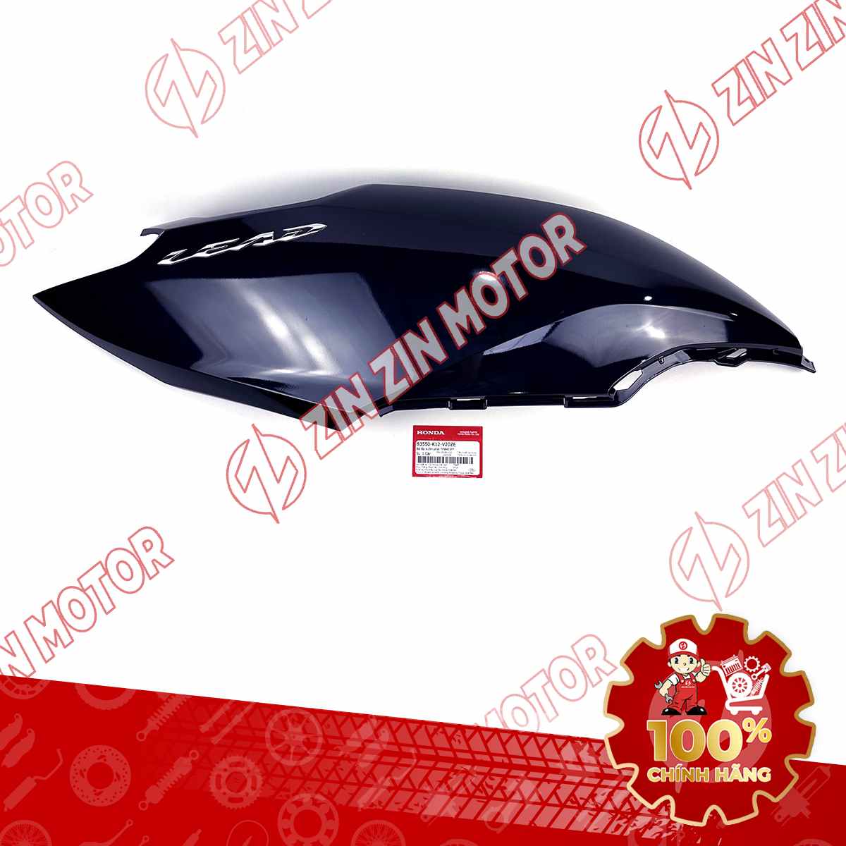 ỐP SƯỜN, BỤNG SAU LEAD 125 2017 2018 2019 BÊN PHẢI MÀU XANH ĐEN *PB403P* 83550K12V20ZE CHÍNH HÃNG