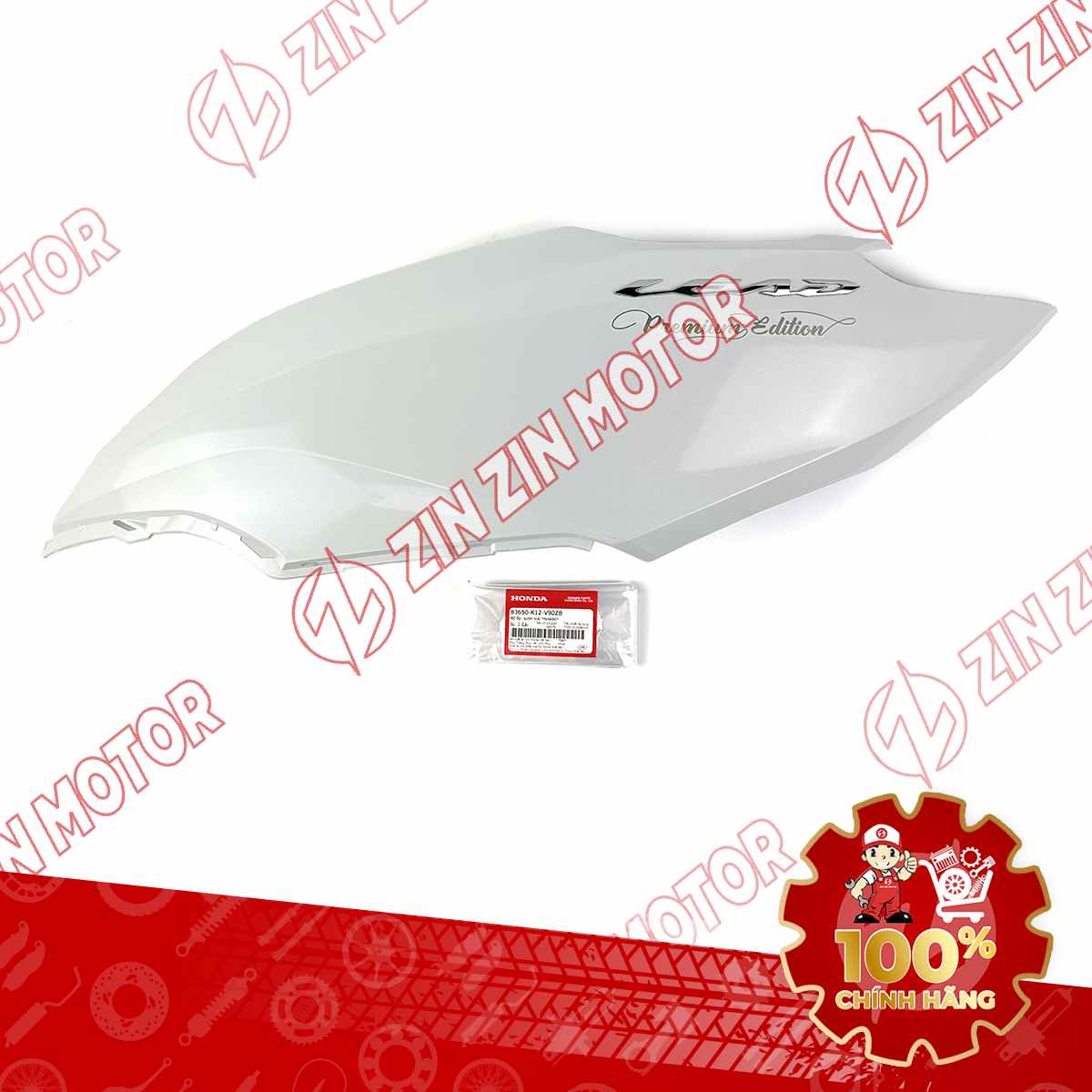 ỐP SƯỜN LEAD 2017-2019 BÊN TRÁI MÀU TRẮNG CÓ TEM *NHA96* 83650K12V90ZB CHÍNH HÃNG