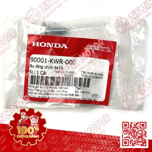 Alternative view of BU LÔNG LỤC GIÁC CHÌM 6X18MM DÙNG CHUNG NHIỀU DÒNG XE HONDA 90001KWR000 CHÍNH HÃNG