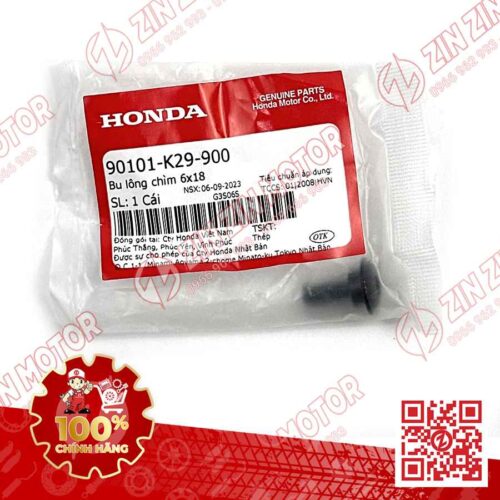 Alternative view of BU LÔNG CHÌM 6X18MM DÙNG CHUNG NHIỀU DÒNG XE HONDA 90101K29900 CHÍNH HÃNG