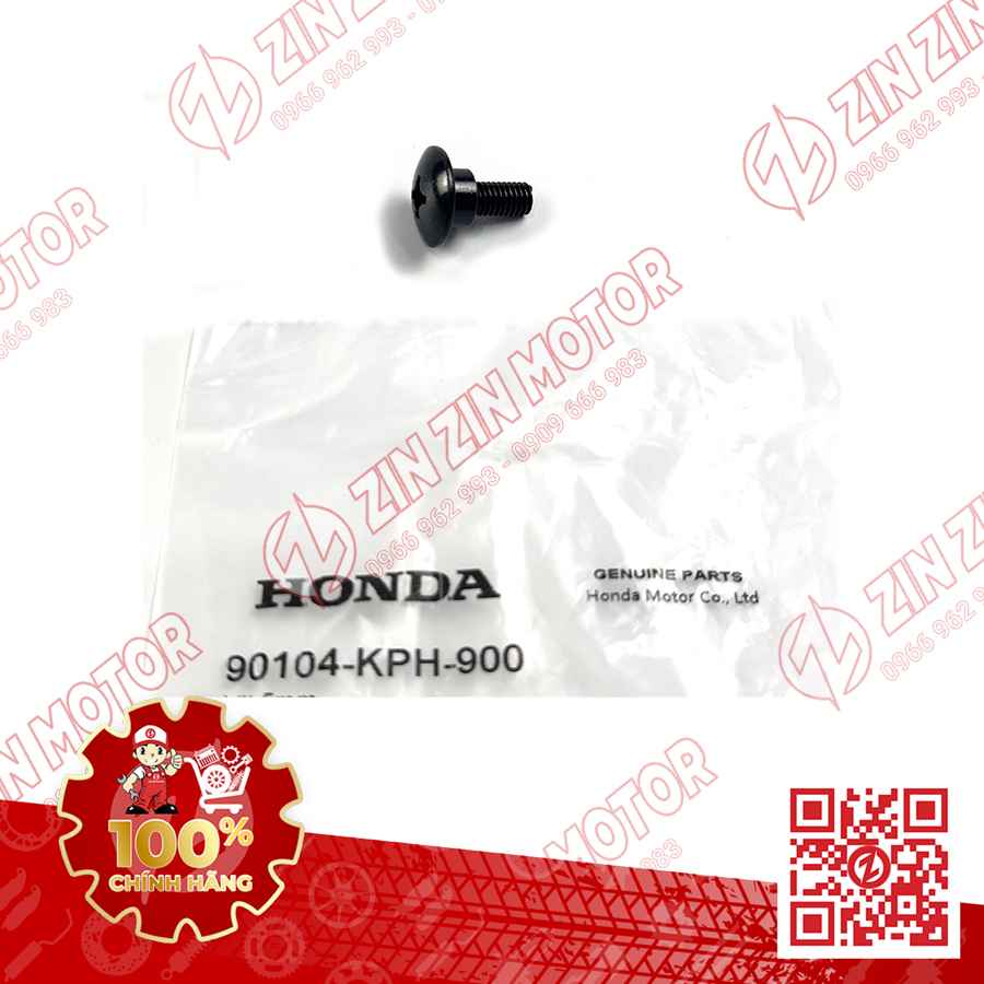 VÍT 5MM DÙNG CHUNG NHIỀU DÒNG XE HONDA ; VÍT 5MM BẮT ỐP ĐẦU, ỐP Ổ KHÓA WAVE ALPHA 2017 - 2023 2024 - 2025, WAVE BLADE 110 90104KPH900 CHÍNH HÃNG