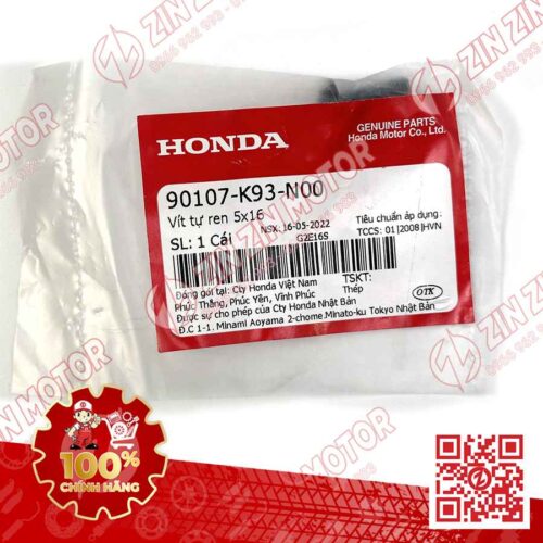 Alternative view of VÍT 5X16MM DÙNG CHUNG NHIỀU DÒNG XE HONDA 90107K93N00 CHÍNH HÃNG