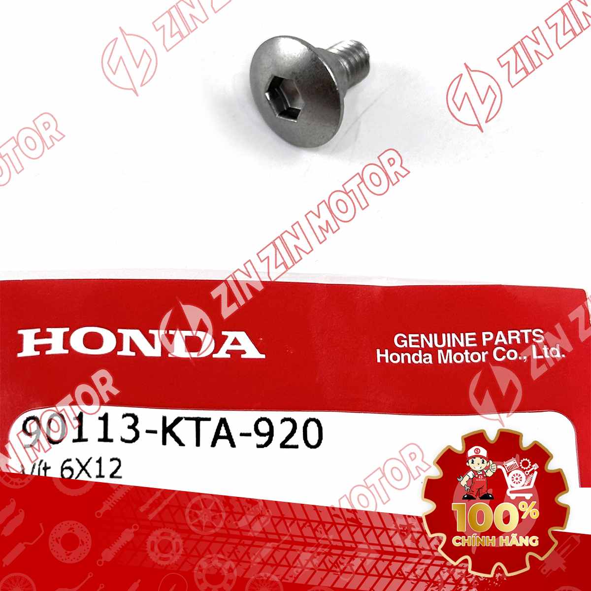 ỐC 6X12MM BẮT PÁT BÔ FUTURE 2018+ VÀ DÙNG CHO NHIỀU DÒNG XE HONDA 90113KTA920 CHÍNH HÃNG
