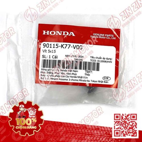 Alternative view of VÍT 5X15MM DÙNG CHUNG NHIỀU DÒNG XE HONDA 90115K77V00 CHÍNH HÃNG