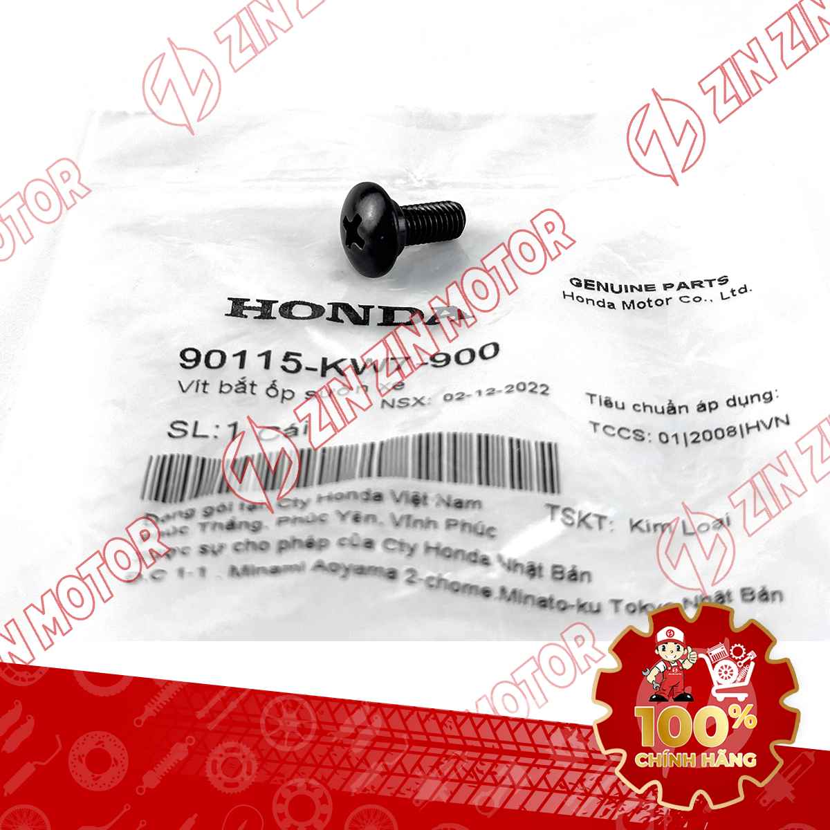 VÍT BẮT ỐP SƯỜN XE HONDA DÙNG CHUNG NHIỀU DÒNG XE HONDA 90115KW7900 CHÍNH HÃNG