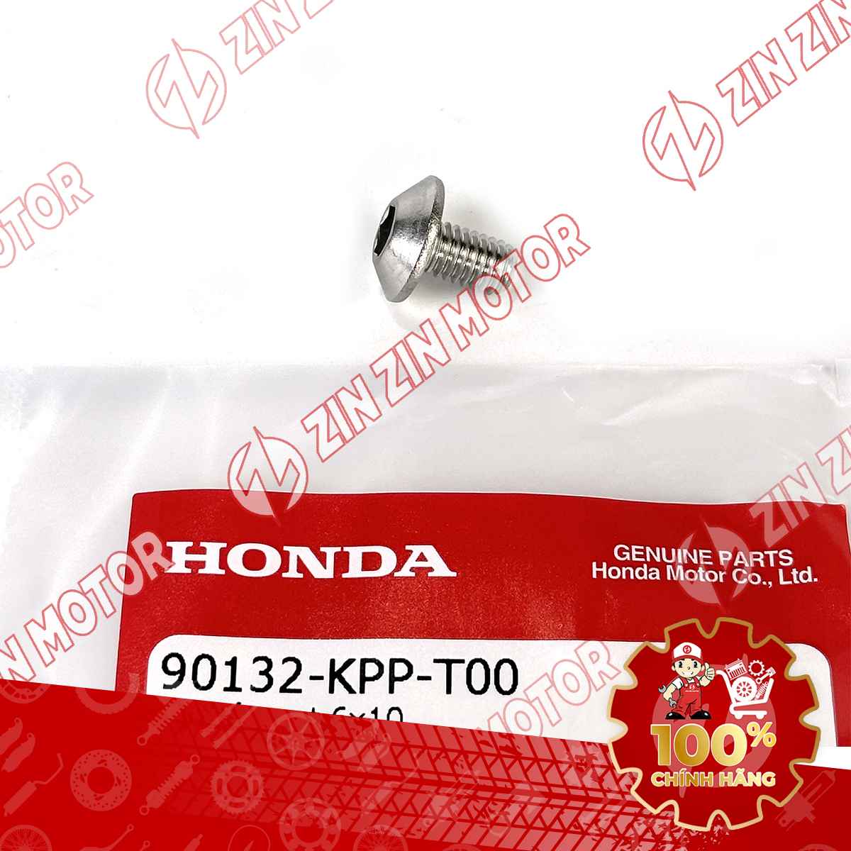 VÍT 6X10MM DÙNG CHUNG NHIỀU DÒNG XE HONDA 90132KPPT00 CHÍNH HÃNG