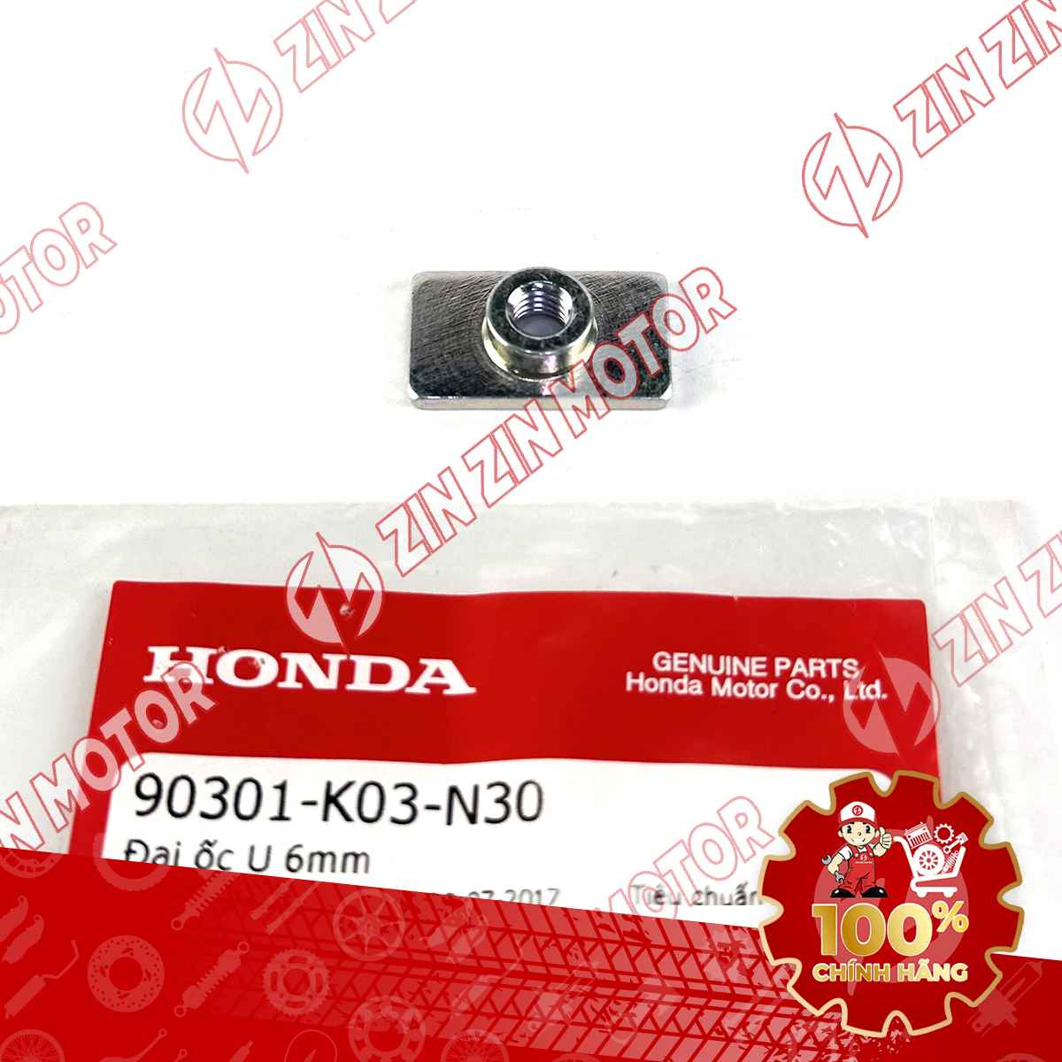 ĐAI ỐC ĐẶC BIỆT 6MM DÙNG CHUNG NHIỀU DÒNG XE HONDA 90301K03N30 CHÍNH HÃNG