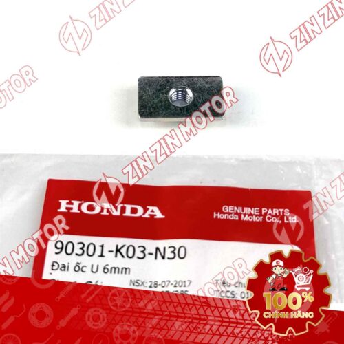 Alternative view of ĐAI ỐC ĐẶC BIỆT 6MM DÙNG CHUNG NHIỀU DÒNG XE HONDA 90301K03N30 CHÍNH HÃNG
