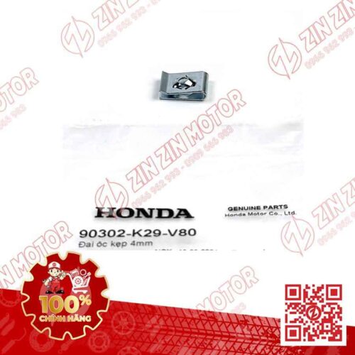 ĐAI ỐC KẸP 4MM DÙNG CHUNG NHIỀU DÒNG XE HONDA 90302K29V80 CHÍNH HÃNG