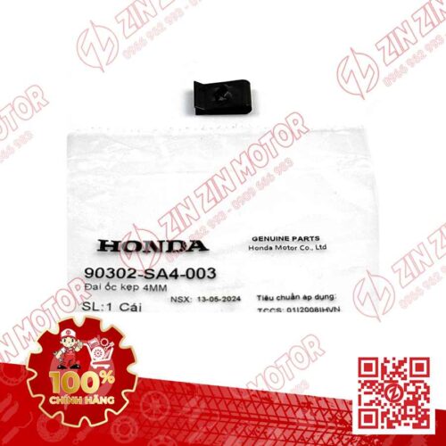 ĐAI ỐC KẸP 4MM DÙNG CHUNG NHIỀU DÒNG XE HONDA 90302SA4003 CHÍNH HÃNG