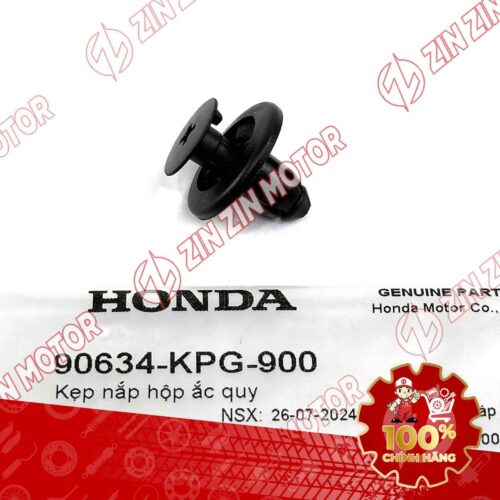 KẸP NẮP HỘP ẮC QUY, ỐC BẤM KẸP LỚN DÙNG CHUNG NHIỀU DÒNG XE HONDA 90634KPG900 CHÍNH HÃNG