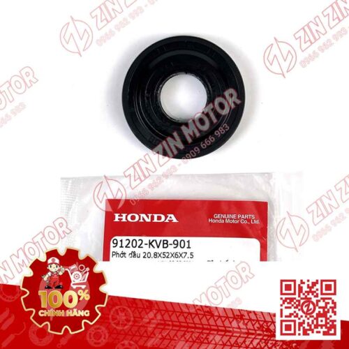 PHỐT DẦU, PHỐT DÊN 20,8X52X6X7,5MM DÙNG CHUNG NHIỀU DÒNG XE HONDA 91202KVB901 CHÍNH HÃNG