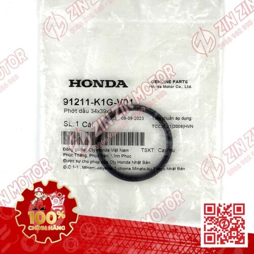 Alternative view of PHỚT DẦU AB 125 2020, AB 125 2022-2026 , VISION 2021 (PHIÊN BẢN TIÊU CHUẨN) , CLICK 160 34X39X3MM 91211K1GV01 CHÍNH HÃNG