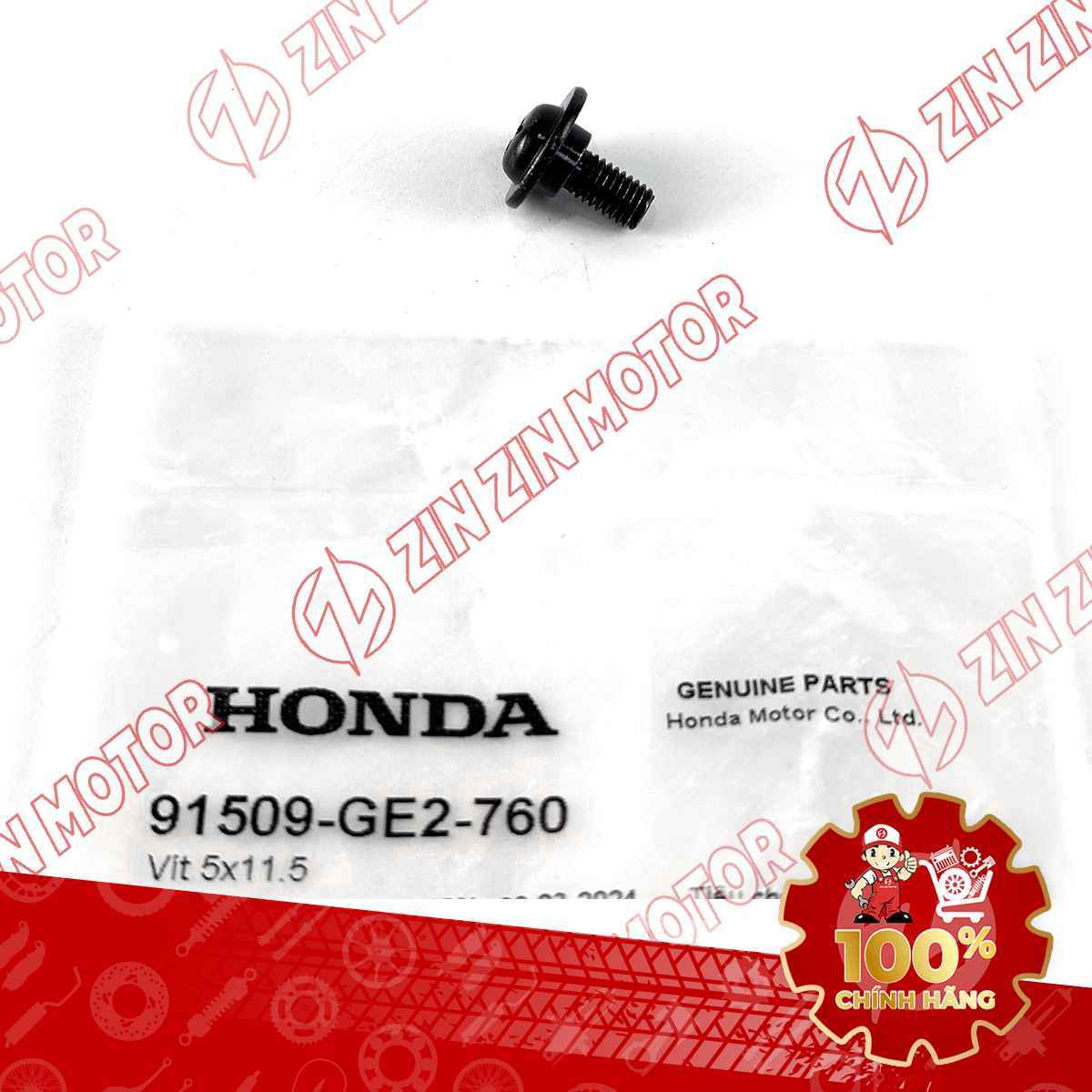 VÍT 5X11.5MM DÙNG CHUNG NHIỀU DÒNG XE HONDA, WAVE BLADE 110 91509GE2760 CHÍNH HÃNG
