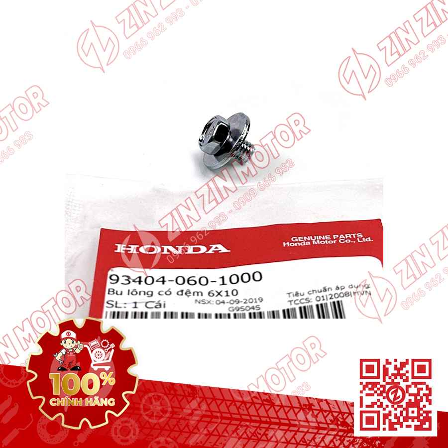 BU LÔNG CÓ ĐỆM 6X10MM DÙNG CHUNG NHIỀU DÒNG XE HONDA 934040601000 CHÍNH HÃNG