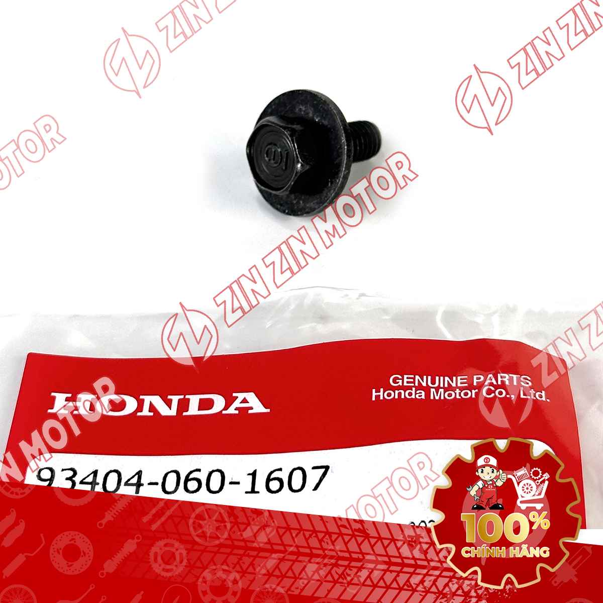 BU LÔNG CÓ ĐỆM 6X16MM ĐEN DÙNG CHUNG NHIỀU DÒNG XE HONDA 934040601607 CHÍNH HÃNG