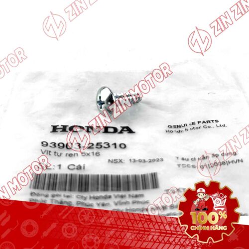VÍT TỰ REN 5X16MM DÙNG CHUNG NHIỀU DÒNG XE HONDA 9390325310 CHÍNH HÃNG
