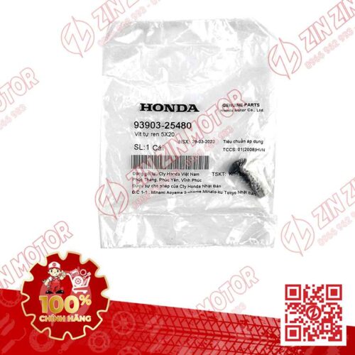 Alternative view of VÍT TỰ REN 5X20MM ĐEN DÙNG CHUNG NHIỀU DÒNG XE HONDA 9390325480 CHÍNH HÃNG
