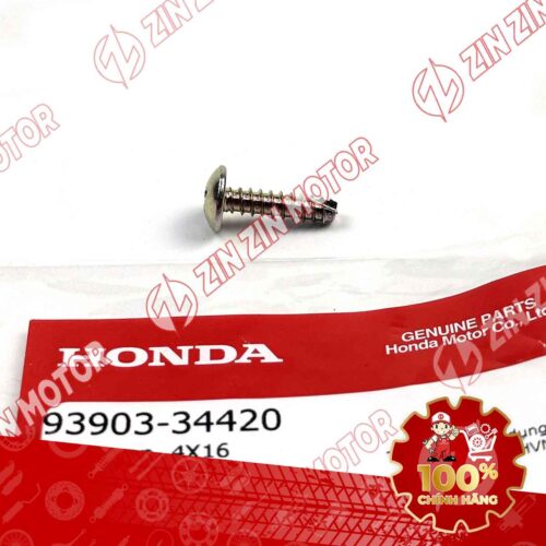 Alternative view of VÍT TỰ REN 4X16MM BẠC DÙNG CHUNG NHIỀU DÒNG XE HONDA 9390334420 CHÍNH HÃNG