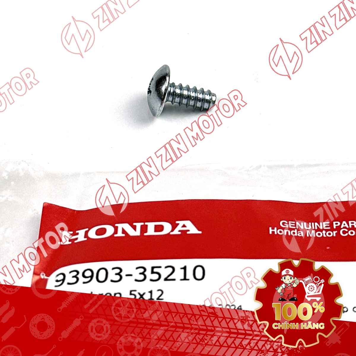VÍT TỰ REN 5X12MM BẠC DÙNG CHUNG NHIỀU DÒNG XE HONDA 9390335210 CHÍNH HÃNG