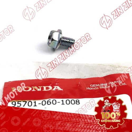 Alternative view of BU LÔNG LỤC GIÁC 6X10MM BẠC DÙNG CHUNG NHIỀU DÒNG XE HONDA 957010601008 CHÍNH HÃNG